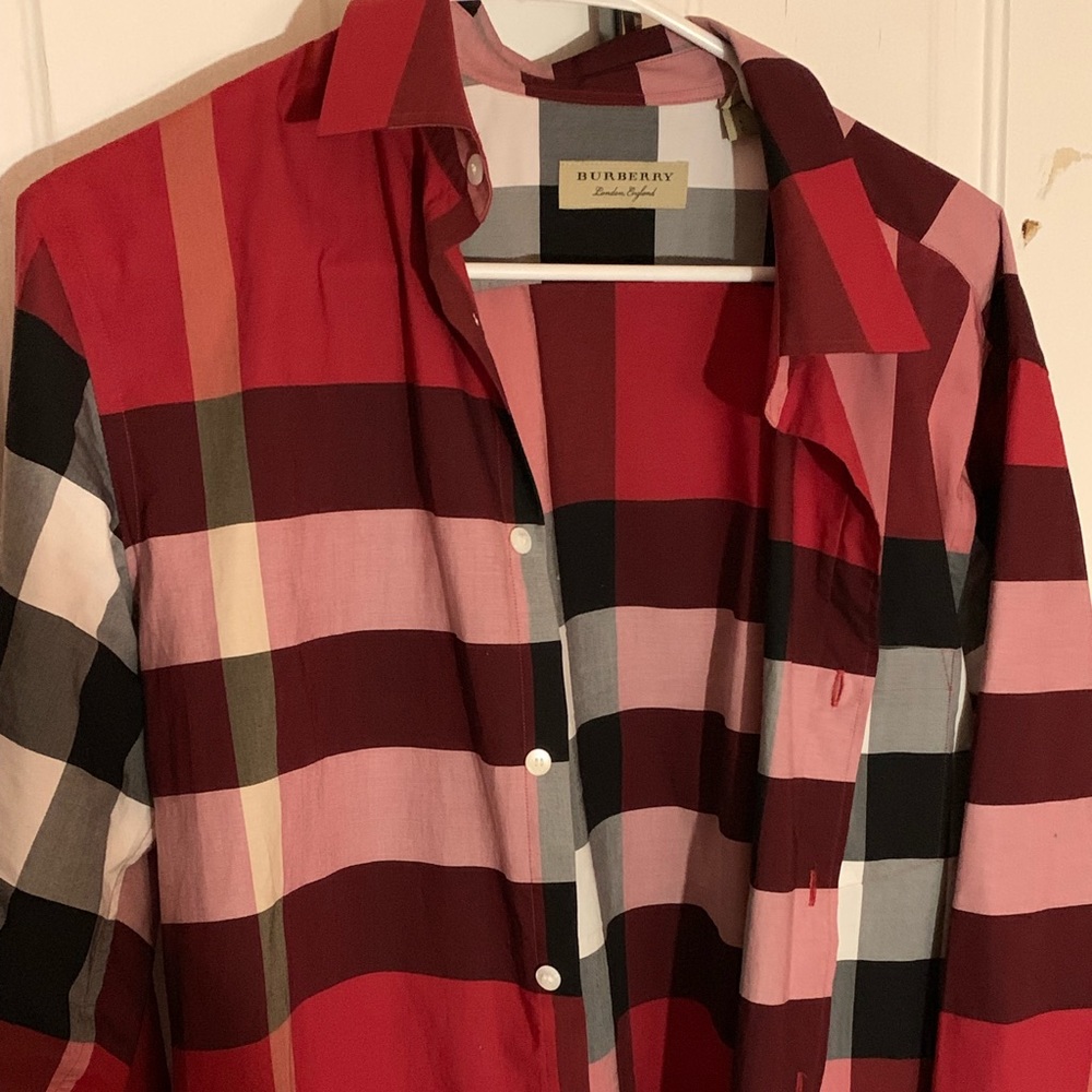 Large Burberry button up.